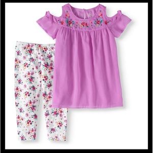 Wonder Nation 2-Piece Capri Floral Legging Set